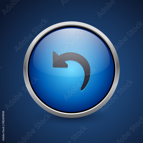 Push Button - Dark Blue Web Icon