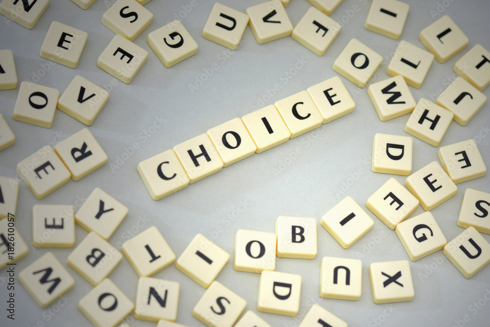 text choice on the gray background near the letters. text choice on the gray background near the letters.