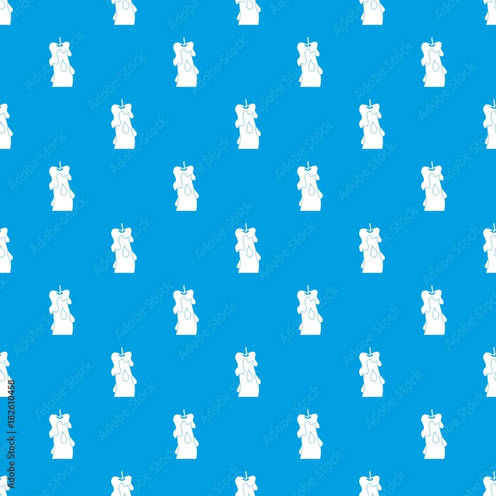 Naklejka premium Candle pattern seamless blue