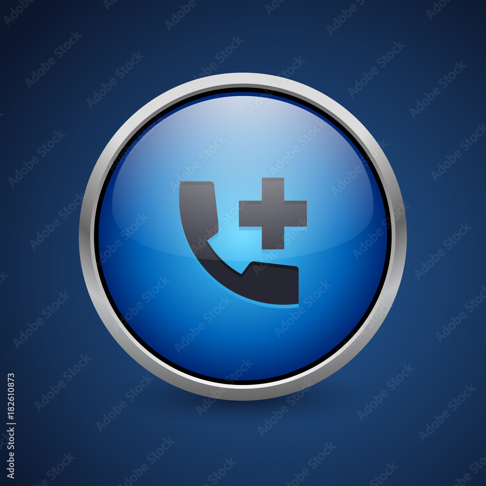 Push Button - Dark Blue Web Icon