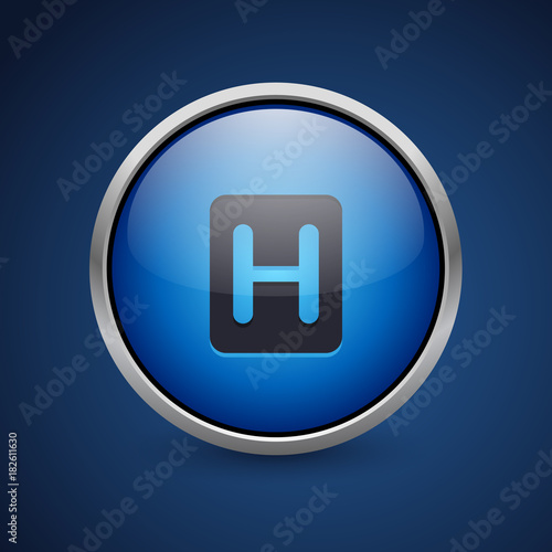 Push Button - Dark Blue Web Icon