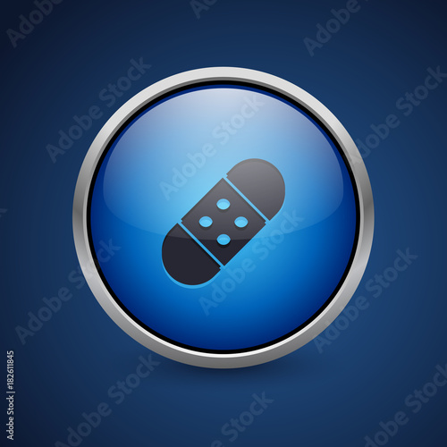 Push Button - Dark Blue Web Icon