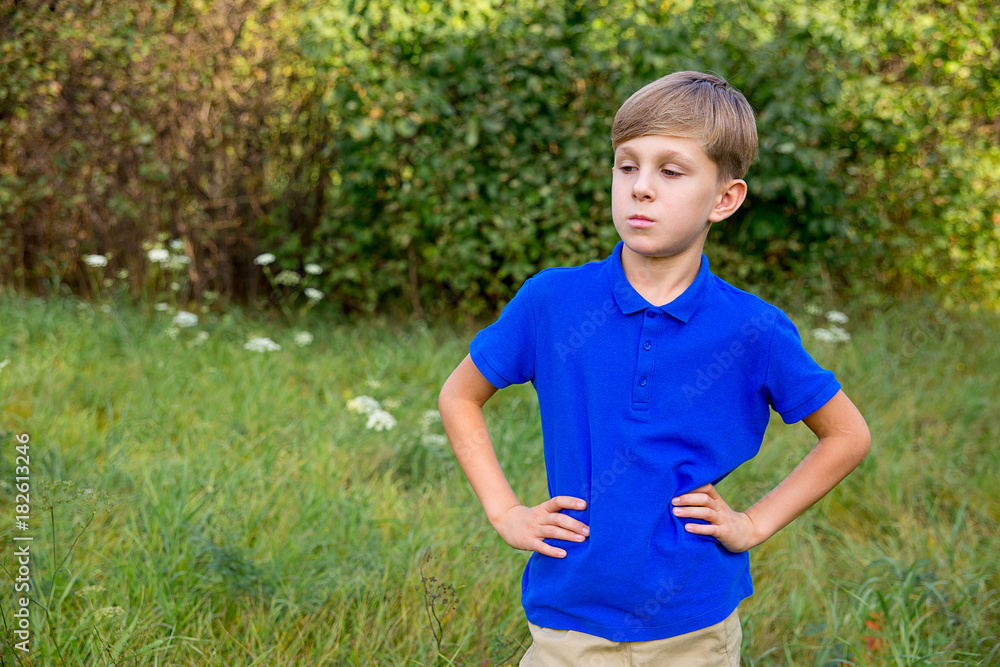 Boy playing in a park Boy playing in a park