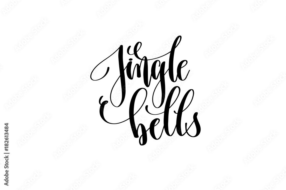 jingle bells - hand lettering inscription for christmas holidays