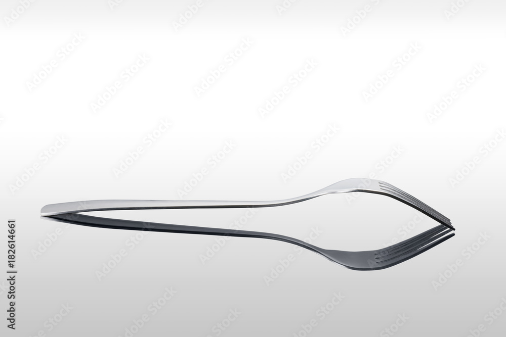 Fork and reflection isolated with clipping path Fork and reflection isolated with clipping path