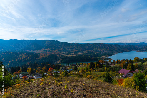 Obraz na płótnie Autumn landscape in Colibita, Romania w salonie