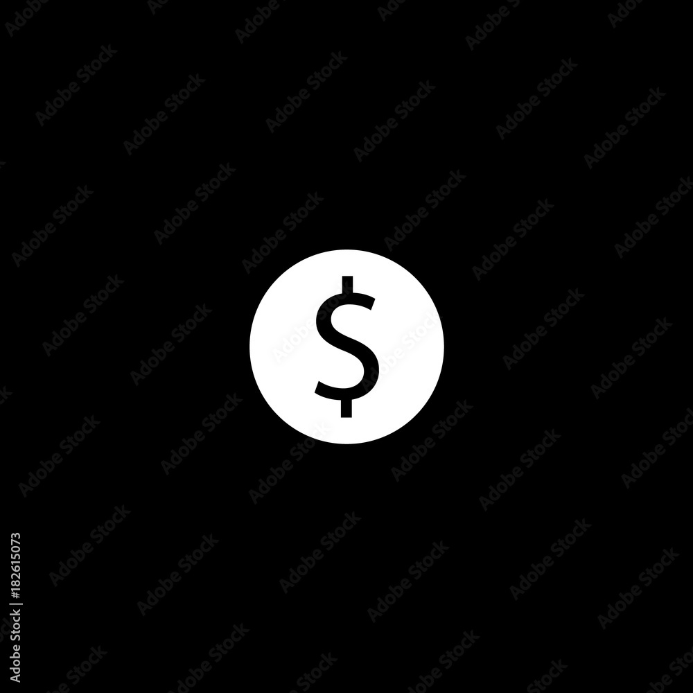 Vector flat icon dollar Vector flat icon dollar