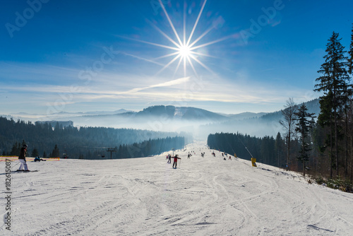 Winter ski resort 