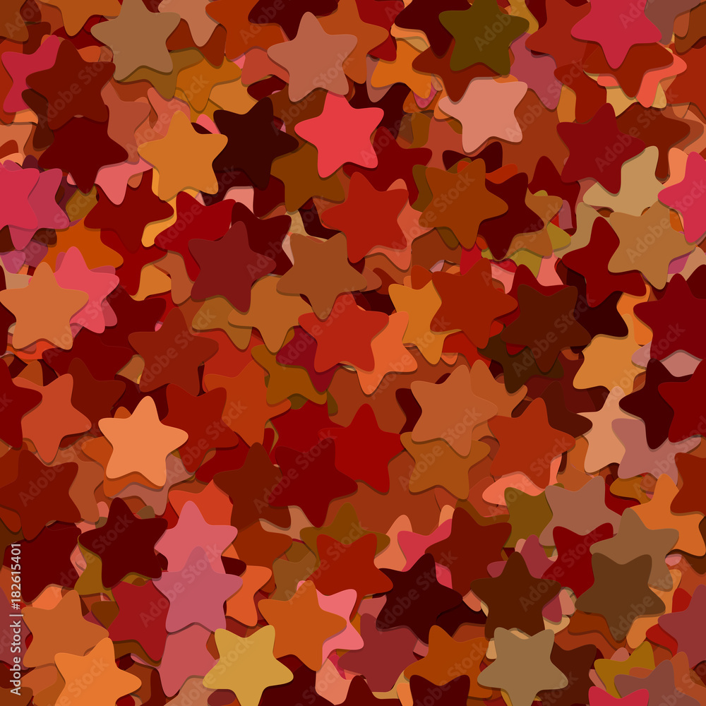 Repeating geometrical star pattern background - vector design from rounded pentagram stars in brown tones with shadow effect Repeating geometrical star pattern background - vector design from rounded pentagram stars in brown tones with shadow effect