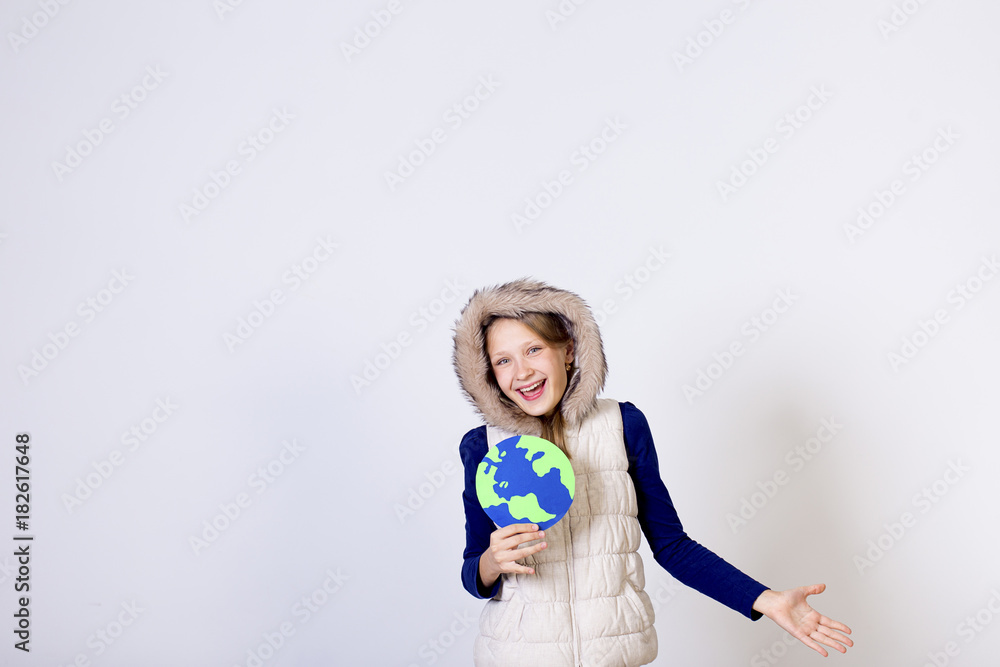 Kids with a globe Kids with a globe