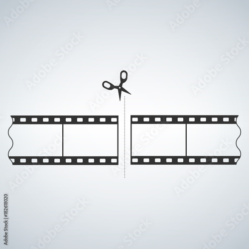 35 mm Film Strip cut with scissors