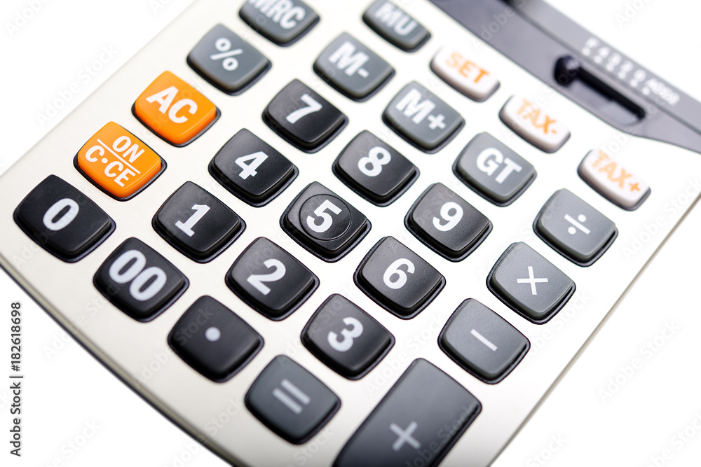 Digital calculator isolated on white background Digital calculator isolated on white background
