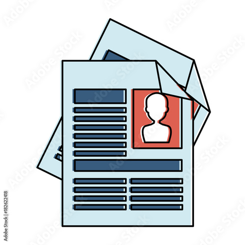 curriculum vitae isolated icon vector illustration design