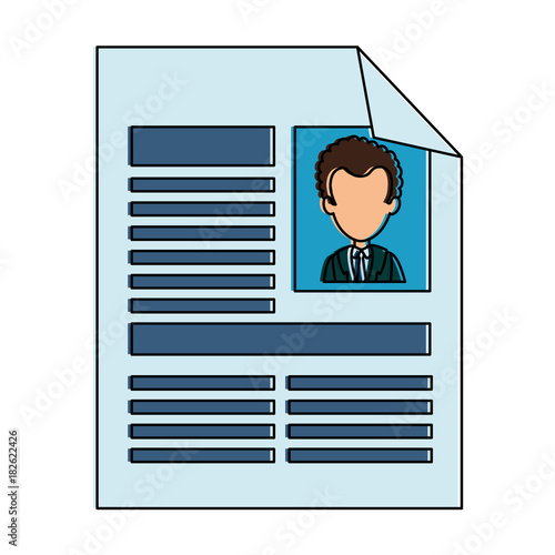 curriculum vitae isolated icon vector illustration design