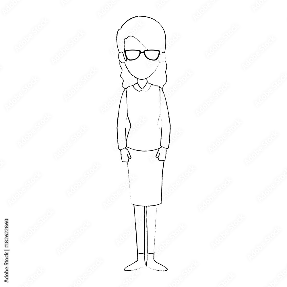 beautiful businesswoman avatar character vector illustration design