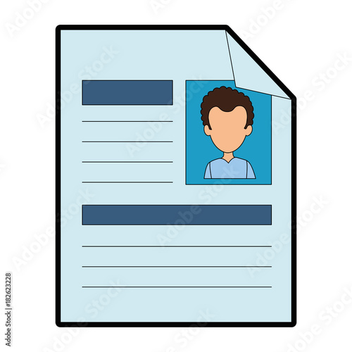curriculum vitae isolated icon vector illustration design