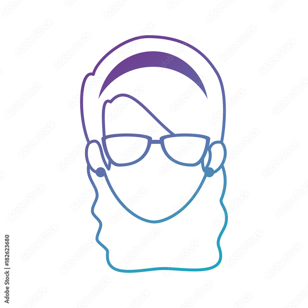 beautiful woman head avatar character vector illustration design