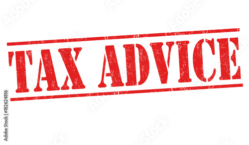 Tax advice grunge rubber stamp