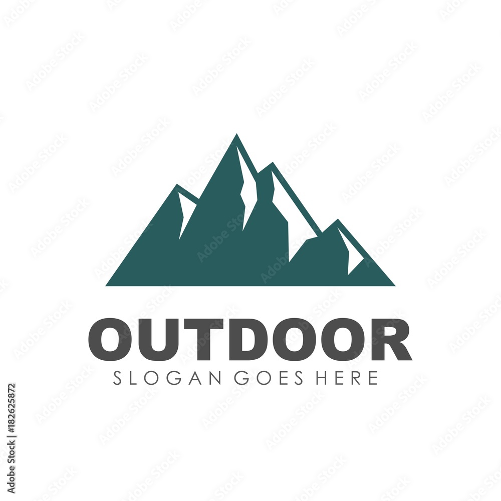 Mountain, outdoor and adventure logo design template Mountain, outdoor and adventure logo design template
