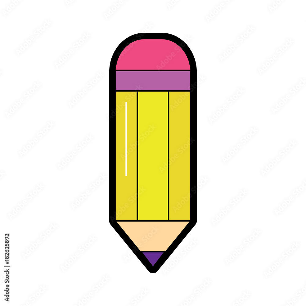 pencil with eraser icon image vector illustration design pencil with eraser icon image vector illustration design