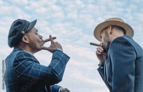 men smoking pure