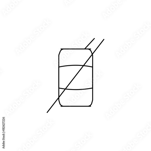 no coke line vector icon