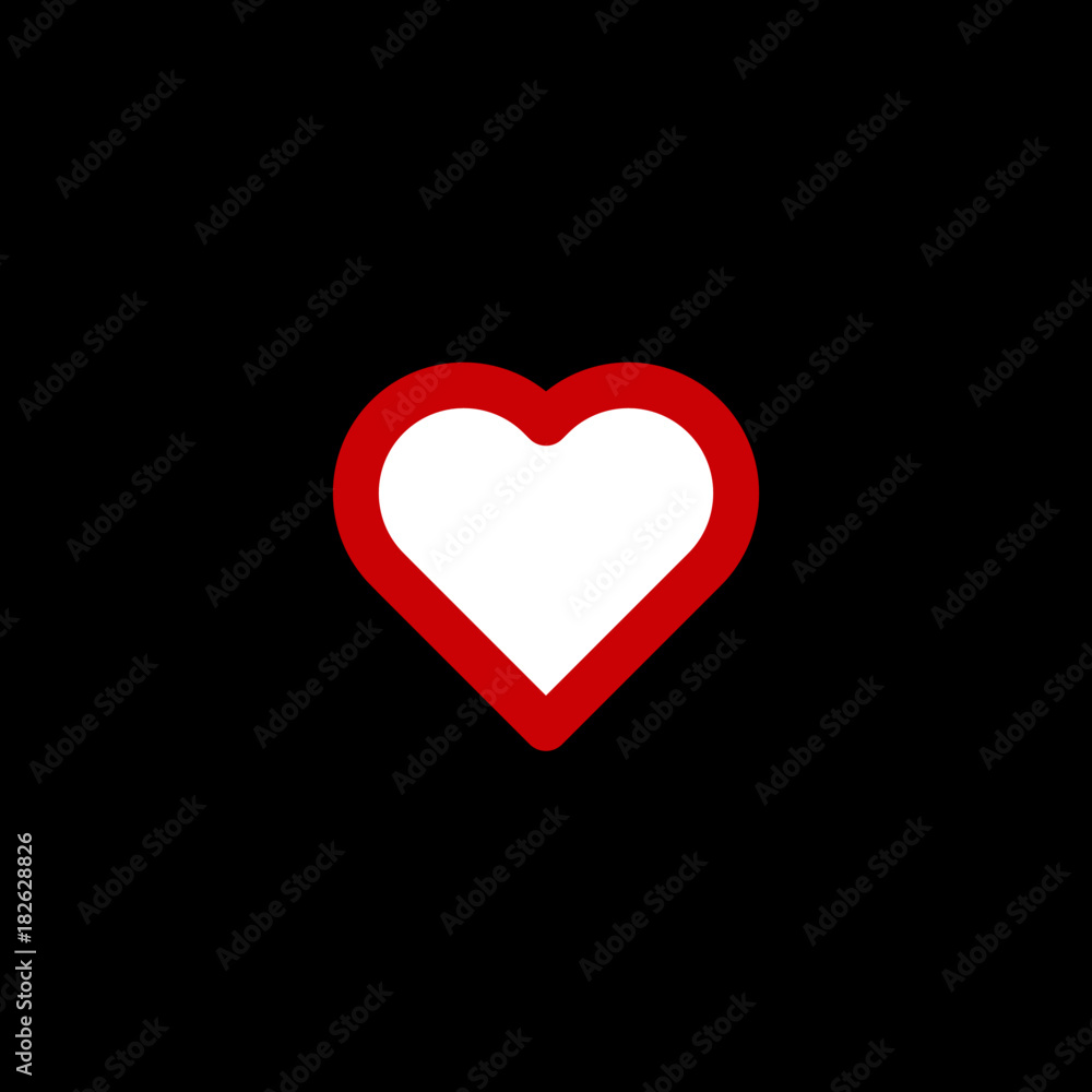 Heart icon, symbol of love, isolated vector Heart icon, symbol of love, isolated vector