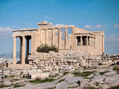 The Erechtheum with Caryatids in Acropolis