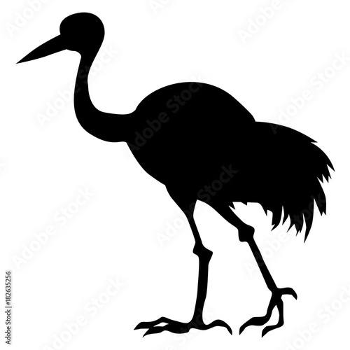 silhouette of cranecrane bird