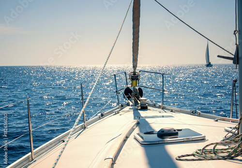 Yachting on sail boa