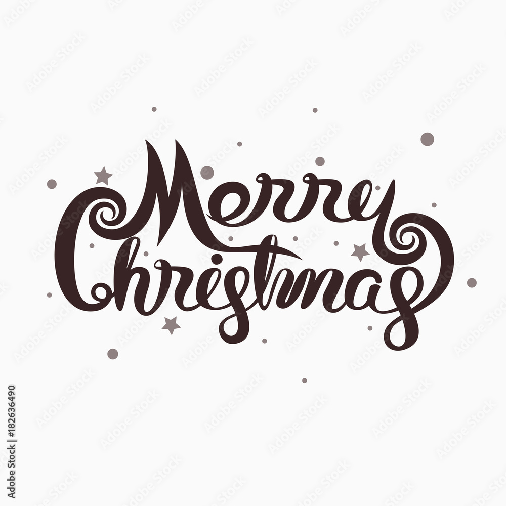 Merry Christmas Typographical Design Elements.Merry Christmas vector text calligraphic lettering design card template.Calligraphy font style banner.