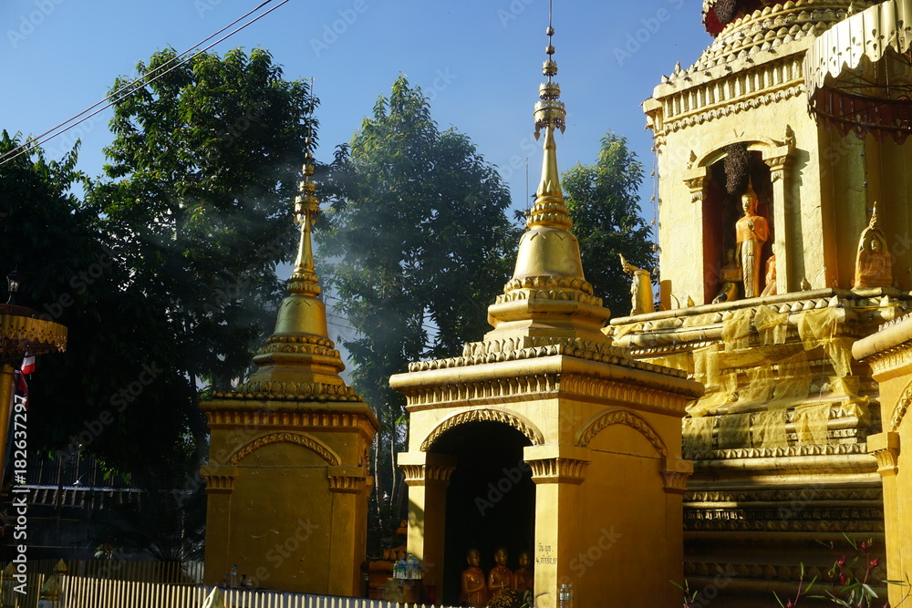 Golden temple in the north of Thailand