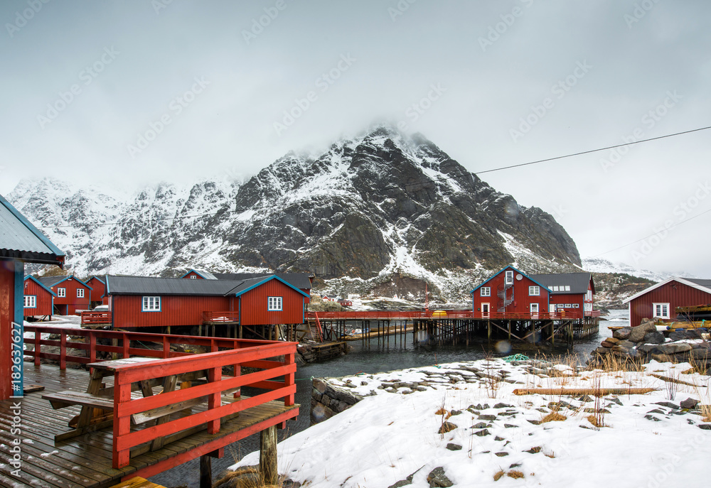 Naklejka premium Fisherman's village, Lofoten