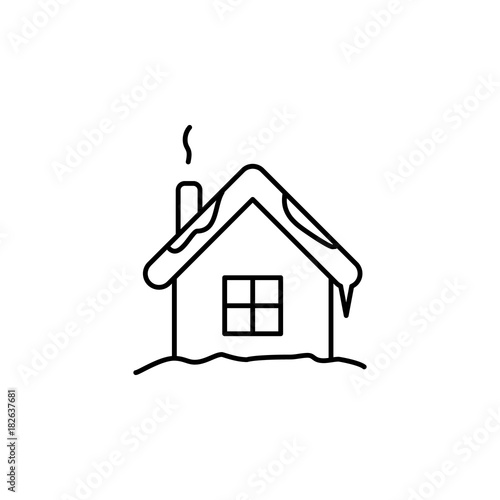 Small Hut line icon