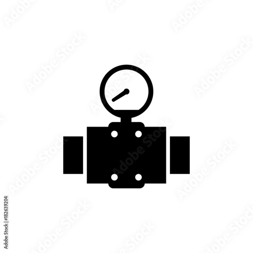 Pressure sensor on pipeline icon. Plumbing element icon. Premium quality graphic design. Signs, outline symbols collection icon for websites, web design, mobile app, info graphics