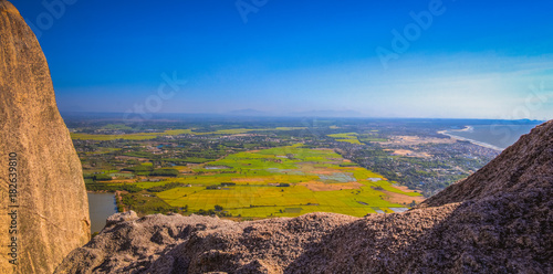 Aerial view of Minh Dam mountain in Ba Ria province, vietnam