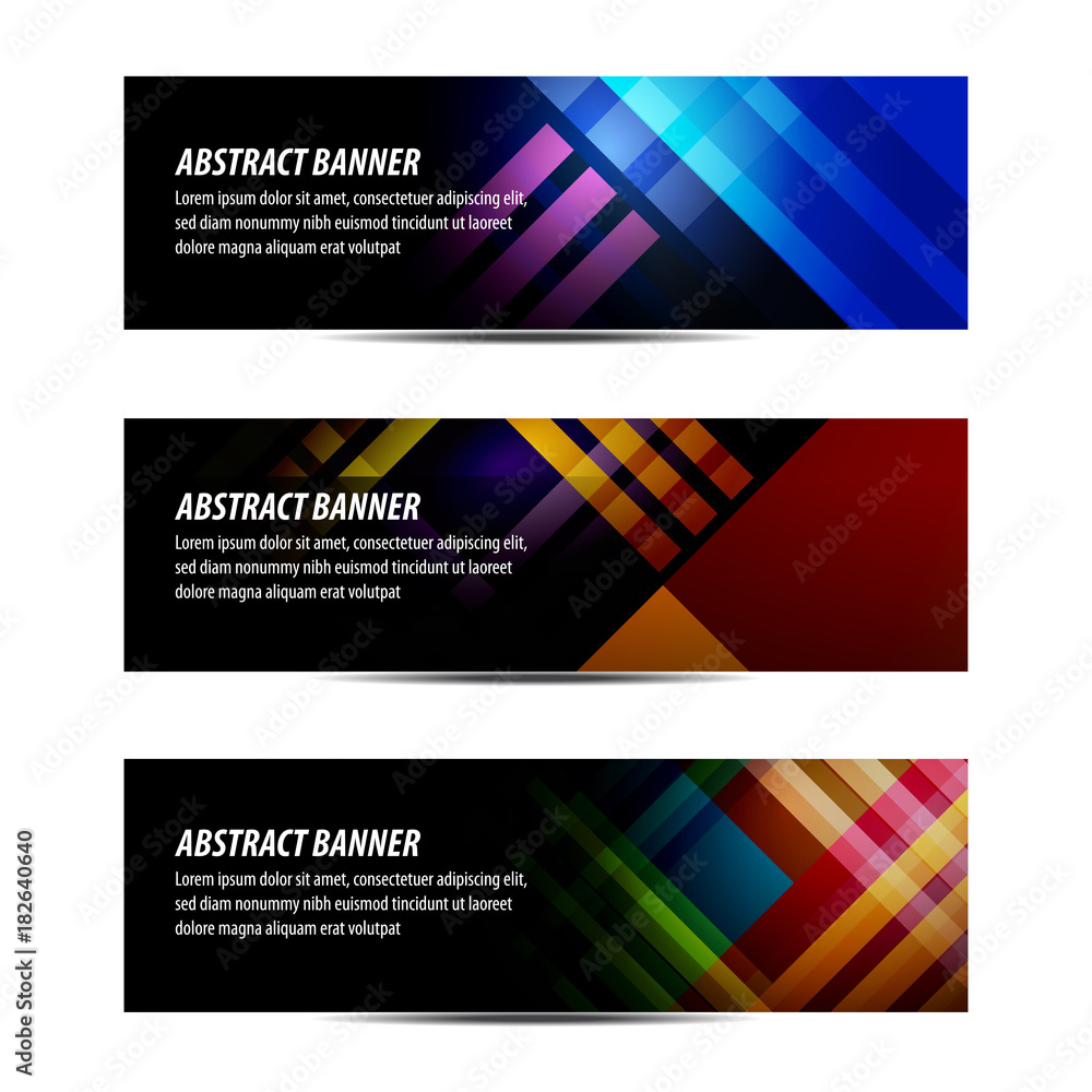 Set of abstract square banner background templates in vector format, for your promotional, campaign, web, etc as your need