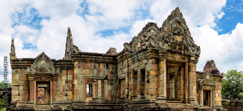 Prasat Muang Tam or the lower city castle, an ancient Khmer-style temple complex built in Buriram Province, Thailand, which is built in the 10th -11th century.