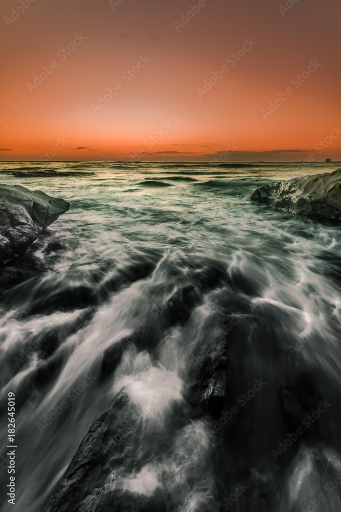 Obraz premium beautiful sunset and sunrise landscape in Mentawai island