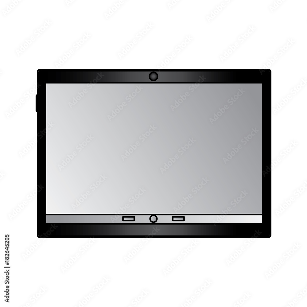 tablet with reflective screen device icon image vector illustration design 