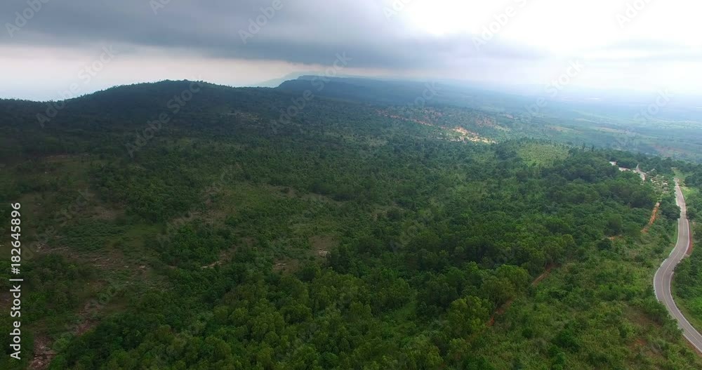 aerial view the stone sculpture on the high mountain Mor Hin Khao in Chaiyaphum province aerial view the stone sculpture on the high mountain Mor Hin Khao in Chaiyaphum province