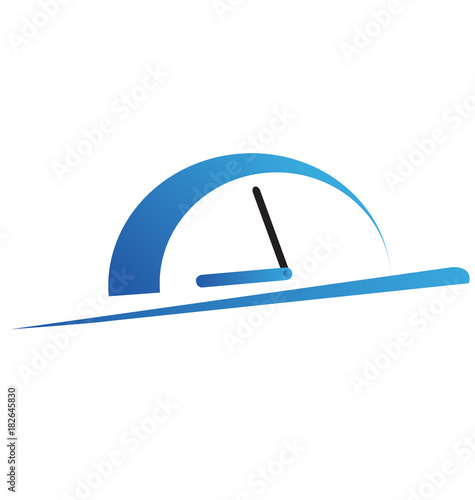 Fast time concept, rush hour logo, training session icon