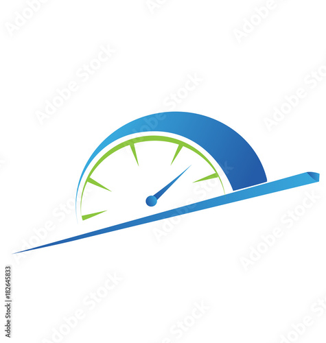 Fast time concept, rush hour logo, training session icon