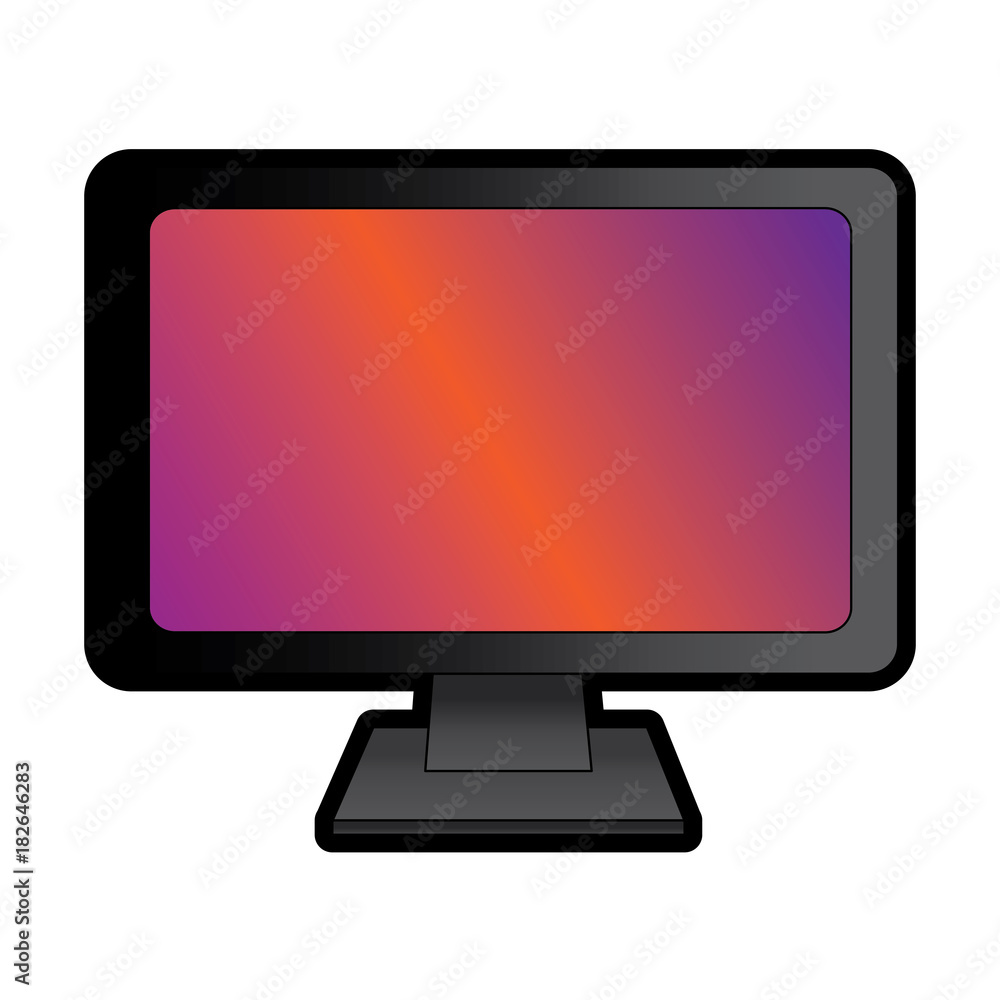 computer monitor icon image vector illustration design 