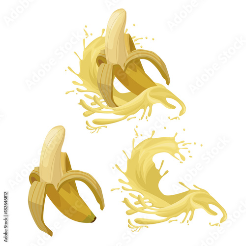 Bananas fruit splash icon vector illustration graphic design