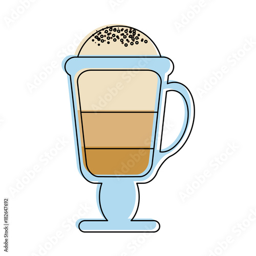 Capuccino delicious cup icon vector illustration graphic design