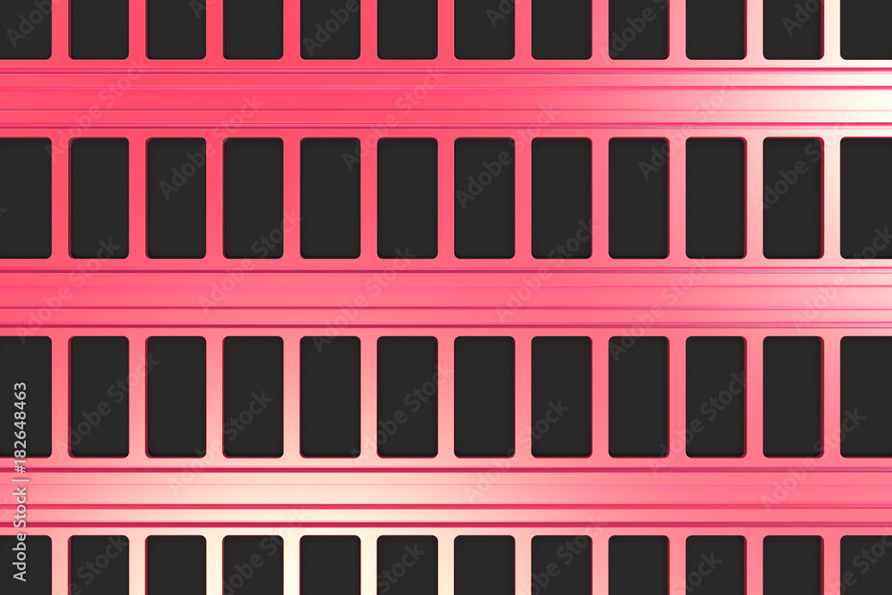 Fototapeta premium Black and red architectural elements