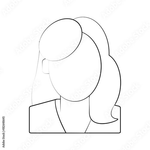 Executive woman faceless avatar icon vector illustration graphic design