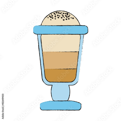 Capuccino delicious cup icon vector illustration graphic design