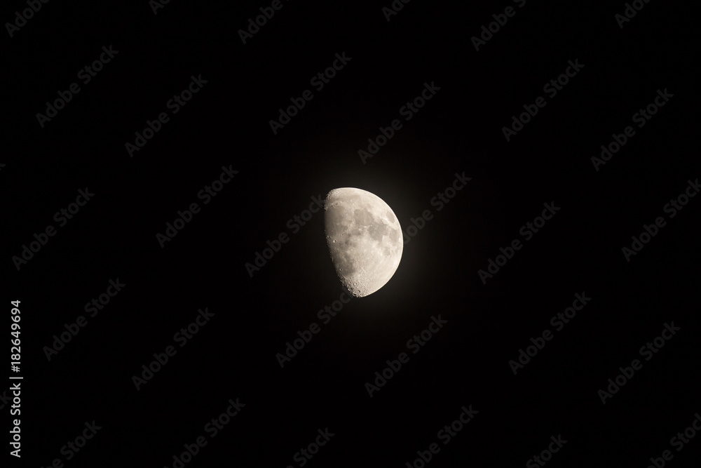 The Moon in the Night time with Black sky background The Moon in the Night time with Black sky background